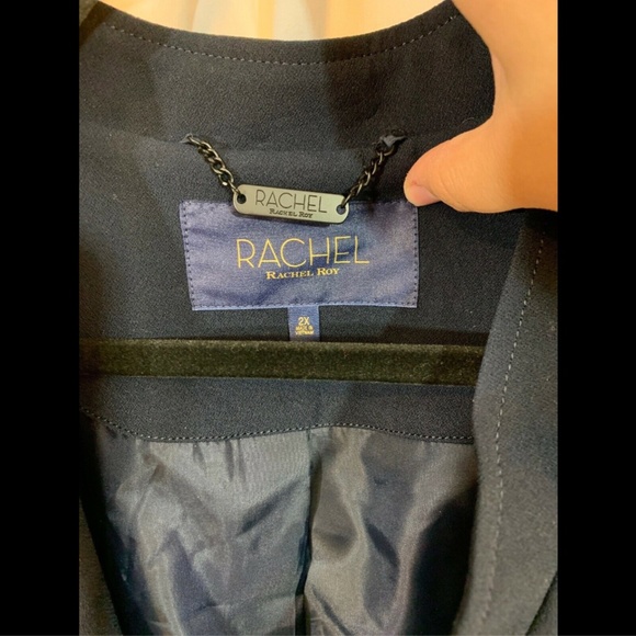 NEW Rachel Rachel Roy Luxe Crepe Trench Coat in Navy [PLUS SZ 2X‎ ] - Picture 3 of 8